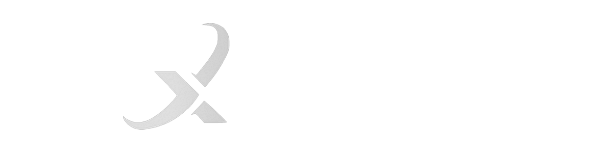XP One horizontal lockup in white on a black panel.